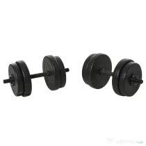 Set de 2 Gantere cu Discuri 18Kg HOMCOM | Aosom Romania