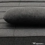 HOMCOM Canapea extensibilă cu Spătar Reglabil pe 5 Nivele și Pernă Suplimentară, 95x179x78 cm, Gri | Aosom Romania