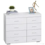 HOMCOM Comodă Elegantă pentru Casă și Birou cu Design Modern și Spațiu Amplu de Depozitare, 90x35x73 cm, Alb | Aosom Romania