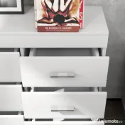 HOMCOM Comodă Elegantă pentru Casă și Birou cu Design Modern și Spațiu Amplu de Depozitare, 90x35x73 cm, Alb | Aosom Romania