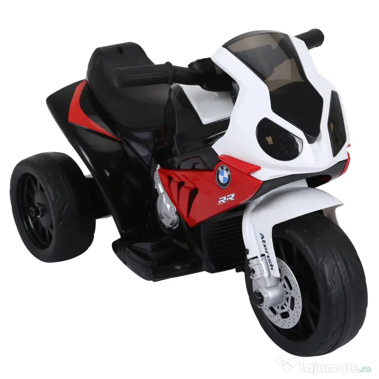 HOMCOM Motoreta Electrică pentru Copii BMW S1000RR, 3 Roti, Efecte Sonore și Luminoase, Roșu | Aosom Romania
