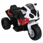 HOMCOM Motoreta Electrica pentru Copii BMW S1000RR Originala, 3 Roti cu Lumini si Sunete Reale, Rosu
