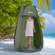 Outsunny Cort de Duș Pop Up Impermeabil cu Intrare cu Fermoar, 100x100x185 cm, Verde | Aosom Romania 