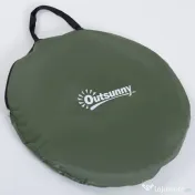Outsunny Cort de Duș Pop Up Impermeabil cu Intrare cu Fermoar, 100x100x185 cm, Verde | Aosom Romania 