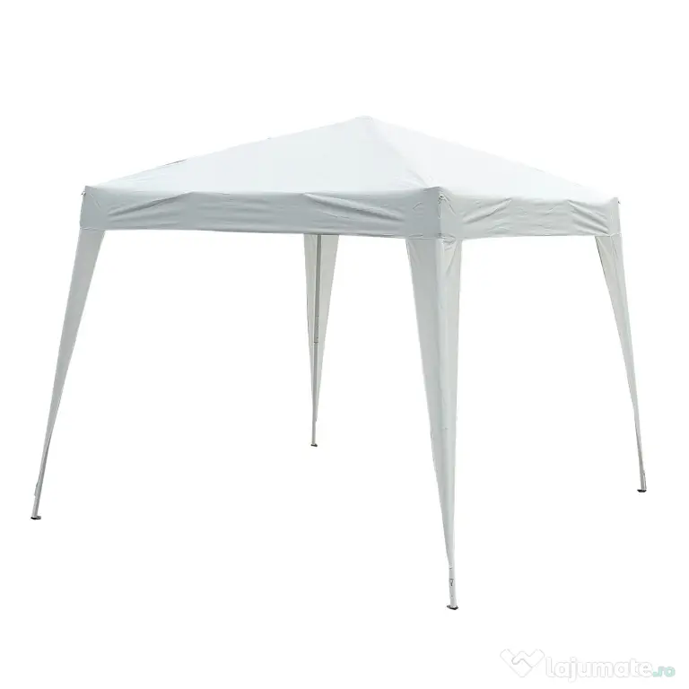 Outsunny Gazebo Pop-Up Impermeabil, Alb, 2.4x2.4 m, Ușor de Montat, Ideal pentru Petreceri și Evenimente în Aer Liber | Aosom Romania