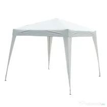 Outsunny Gazebo Pop-Up Impermeabil, Alb, 2.4x2.4 m, Ușor de Montat, Ideal pentru Petreceri și Evenimente în Aer Liber | Aosom Romania