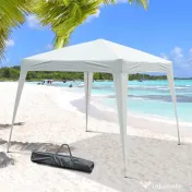 Outsunny Gazebo Pop-Up Impermeabil, Alb, 2.4x2.4 m, Ușor de Montat, Ideal pentru Petreceri și Evenimente în Aer Liber | Aosom Romania 