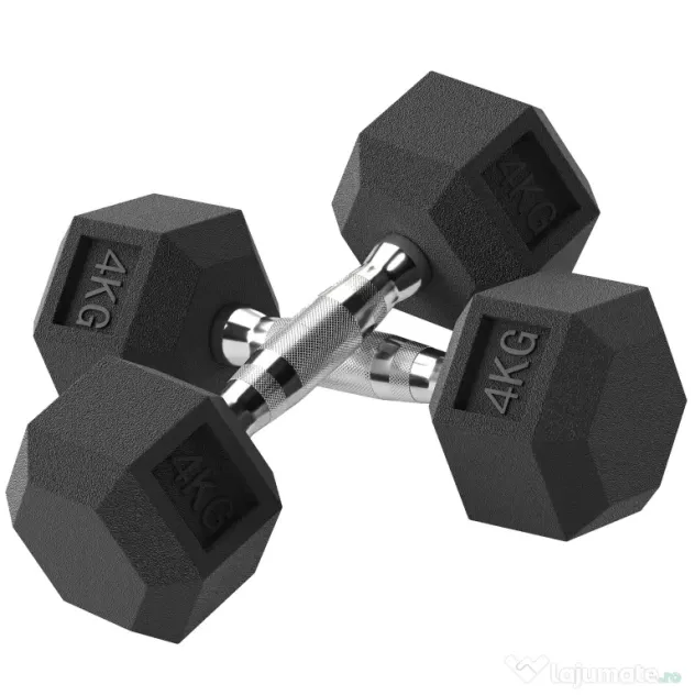 HOMCOM Haltere Hex 4kg Antiderapant | Aosom Romania