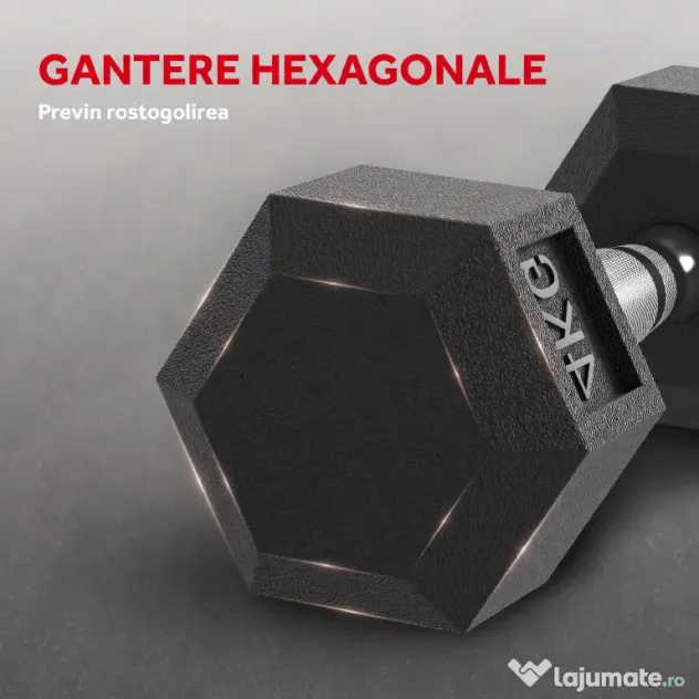 HOMCOM Haltere Hex 4kg Antiderapant | Aosom Romania