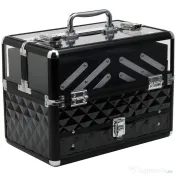 HOMCOM Valiză Machiaj Profesional, Truse Detașabile, Cadru Aluminiu, Portabilă, 30x18.5x22cm | Aosom Romania 