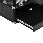 HOMCOM Valiză Machiaj Profesional, Truse Detașabile, Cadru Aluminiu, Portabilă, 30x18.5x22cm | Aosom Romania 