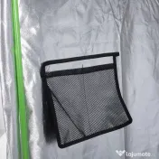 Outsunny Cort Hidroponic din Oxford 600D cu 5 Orificii de Ventilație Reglabile și Fereastră, 80x80x160 cm, Negru | Aosom Romania 