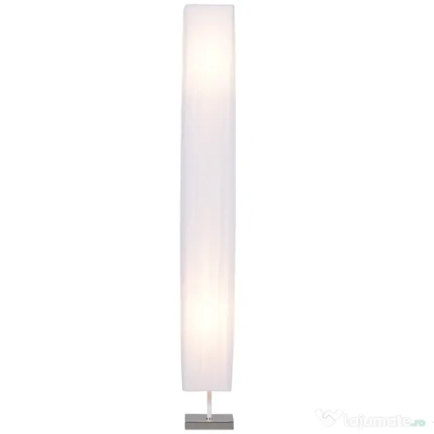 HOMCOM Lampă de Podea cu Design Modern pentru Living, 14x14x120 cm, Alb | Aosom Romania
