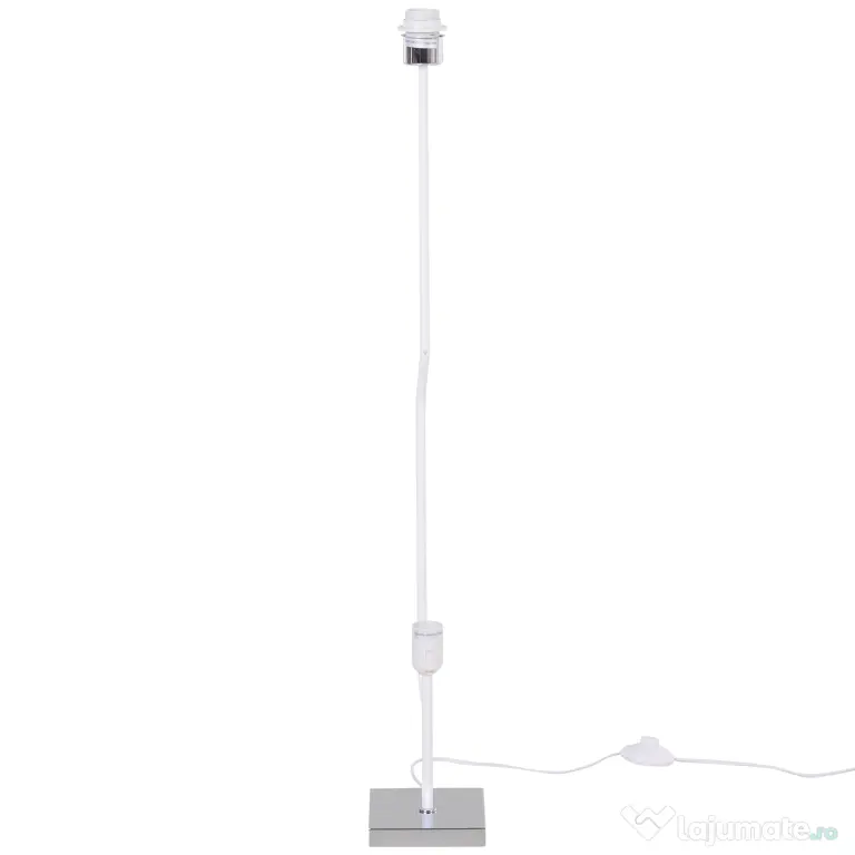 HOMCOM Lampă de Podea cu Design Modern pentru Living, 14x14x120 cm, Alb | Aosom Romania