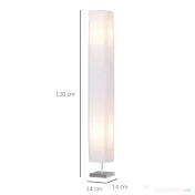 HOMCOM Lampă de Podea cu Design Modern pentru Living, 14x14x120 cm, Alb 