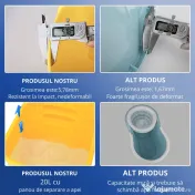 HOMCOM Cărucior Găleată cu Separator de Apă și Storcător Detașabil din PP, 63x27x67 cm, Galben | Aosom Romania