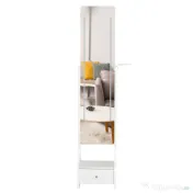 HOMCOM Dulap reglabil de bijuterii cu oglinda si lumini LED 