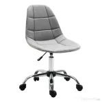 Vinsetto Scaun Ergonomic Rotativ cu Bază cu 5 Roți, Înălțime Ajustabilă, Comfortabil, Gri, Dimensiuni 59x59x81-91cm | Aosom Romania