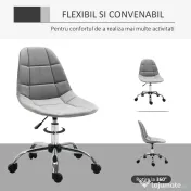 Vinsetto scaun rotativ, ergonomic, 59x59x81-91cm gri 