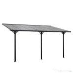 Outsunny Pergola montata pentru gradina din policarbonat si aluminiu, montare reglabila, gri