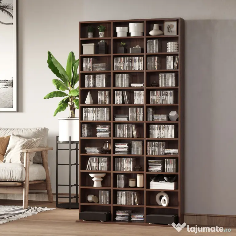 Biblioteca perete pentru camera,birou ,Sarcina 50kg,195x102x23.5cm,maro HOMCOM | Aosom Romania