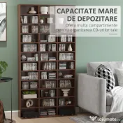 Biblioteca perete pentru camera,birou ,Sarcina 50kg,195x102x23.5cm,maro HOMCOM | Aosom Romania 