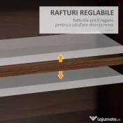 Biblioteca perete pentru camera,birou ,Sarcina 50kg,195x102x23.5cm,maro HOMCOM | Aosom Romania 