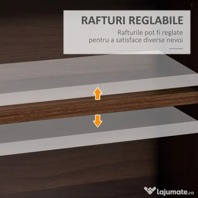 Biblioteca perete pentru camera,birou ,Sarcina 50kg,195x102x23.5cm,maro HOMCOM | Aosom Romania