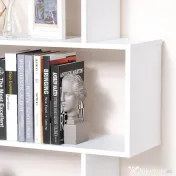 HOMCOM Bibliotecă din Lemn cu 6 Rafturi, 80x24x191 cm, Alb | Aosom Romania 