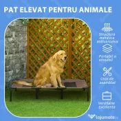 Pawhut Patut Caini – Pliant Metal & Oxford cu Geanta Transport 