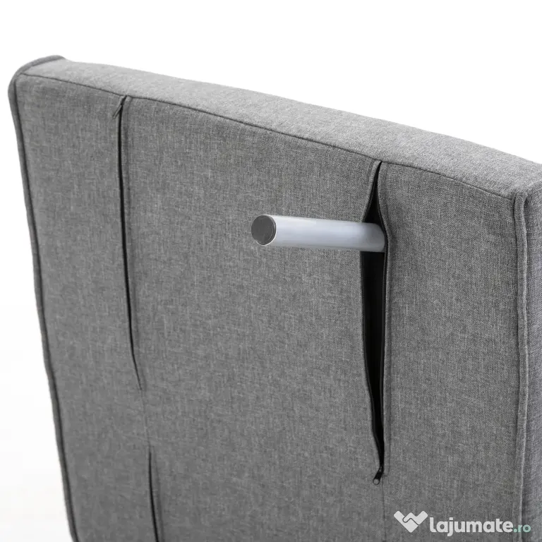 HOMCOM Canapea Extensibilă cu Poziție Reglabilă în 5 Niveluri, Canapea pliabilă cu pernă, 65x69x80 cm, Gri | Aosom Romania
