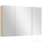 Kleankin Dulap Baie Perete – Stejar, 3 Usi cu Oglinda, 90×60 cm