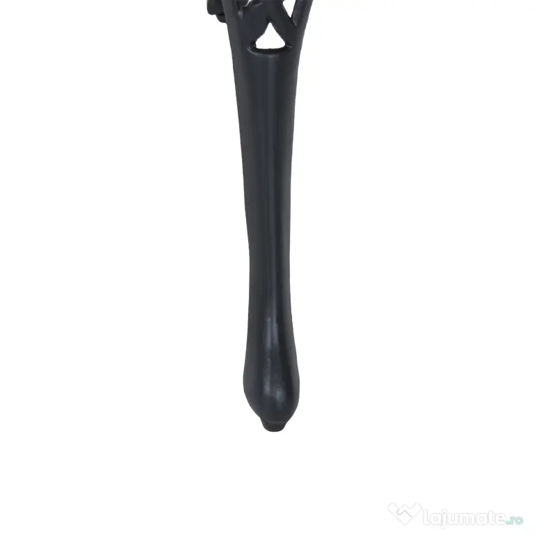Outsunny Set de Grădină 3 Piese cu 2 Scaune de Exterior și Masă Rotundă din Aluminiu, Negru