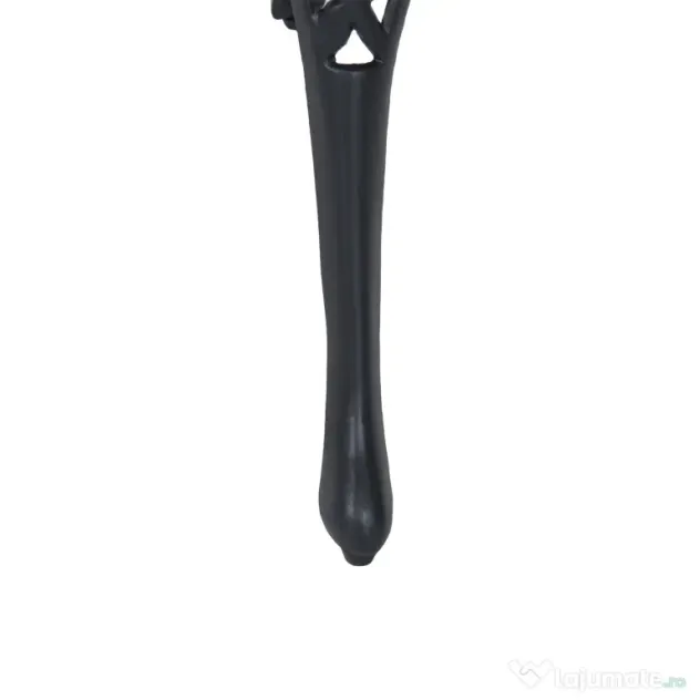 Outsunny Set de Grădină 3 Piese cu 2 Scaune de Exterior și Masă Rotundă din Aluminiu, Negru