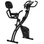Homcom Bicicleta Magnetica Pliabila – Otel Negru cu Benzi Elastice