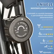 HOMCOM Bicicletă Pliabilă 2 în 1 cu Rezistență Magnetică Reglabilă pe 8 Nivele, 105x48x118 cm, Negru | Aosom Romania 