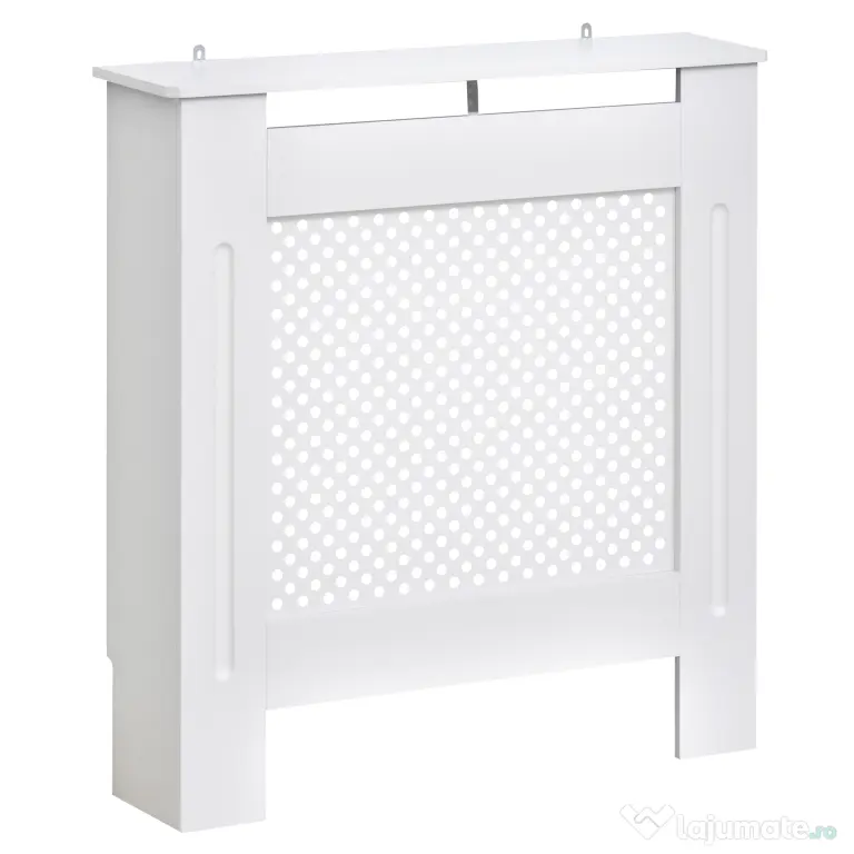 HOMCOM Carcasă Modernă pentru Calorifer din MDF Tip Grilă, 78x82x19 cm, Alb | Aosom Romania