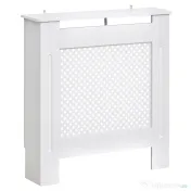 HOMCOM Carcasă Modernă pentru Calorifer din MDF Tip Grilă, 78x82x19 cm, Alb | Aosom Romania 