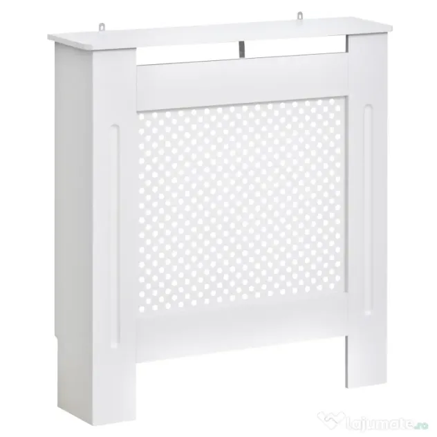 HOMCOM Carcasă Modernă pentru Calorifer din MDF Tip Grilă, 78x82x19 cm, Alb | Aosom Romania