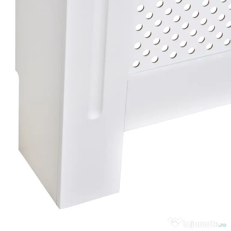 HOMCOM Carcasă Modernă pentru Calorifer din MDF Tip Grilă, 78x82x19 cm, Alb | Aosom Romania