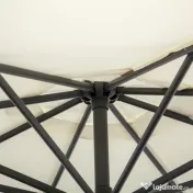 Outsunny Umbrelă de Soare Excentrică cu Bază în Cruce Inclusă, din Metal și Poliester, 3x2,5 m, Bej | Aosom Romania