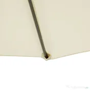 Outsunny Umbrelă de Soare Excentrică cu Bază în Cruce Inclusă, din Metal și Poliester, 3x2,5 m, Bej | Aosom Romania