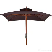 Umbrela de Gradina 3x3 Metri Outsunny, 8 Lamele Acoperire cu 2 Niveluri | Aosom Romania 