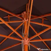 Umbrela de Gradina 3x3 Metri Outsunny, 8 Lamele Acoperire cu 2 Niveluri | Aosom Romania 