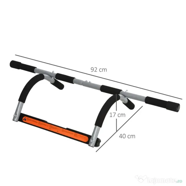 HOMCOM Bară de Antrenament, Fitness, Musculație, 92x40x17cm, Negru | Aosom Romania