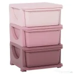 HOMCOM Comoda pentru depozitare Organizare Baie Polipropilena, 37x37x56.5, Multicolor Ros