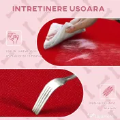PawHut Pătuț pentru Câini Înălțat cu Geantă de Voiaj și Picioare Antiderapante, 122x92x23 cm, Roșu | Aosom Romania 