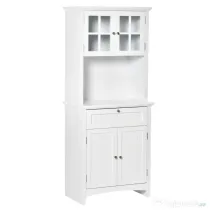 Homcom Dulap inalt 68×40×164 cm – Compartimente si Rafturi pentru Bucatarie
