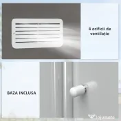 Outsunny magazie scule si unelte, casuta de gradina din fier, sopron pentru exterior 277x195x192 cm | Aosom Romania 