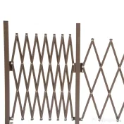 Outsunny Gard Extensibil Autoportant, Grilaj Flexibil din Oțel și Aluminiu, Pliabil, 52-405 cm, Maro Închis | Aosom Romania 